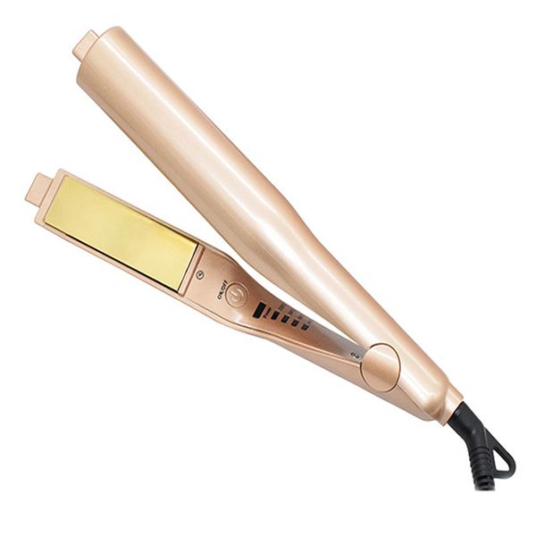 

2018 new professional gold hair fashion styling tourmaline ceramic led display hair straightening curling irons, Black