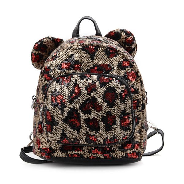 

new fashion sequins backpack for women travel backpack bags school book pu leather female bags a237