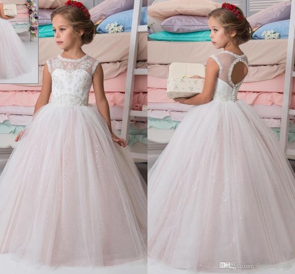 

sparkly lace beaded arabic flower girl dresses crew ball gown vintage child dresses beautiful flower girl wedding dresses546654, White;blue