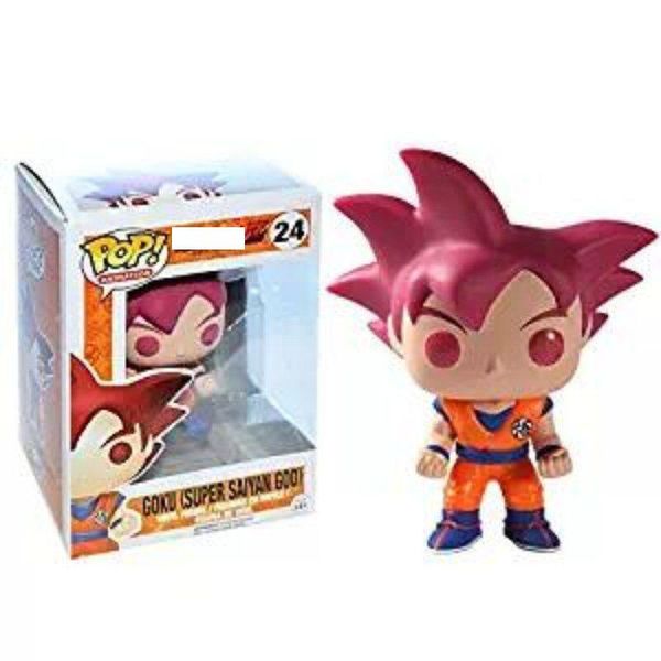 

funko pop dragon ball z super saiyan god goku #24 action figure toy gift new in box