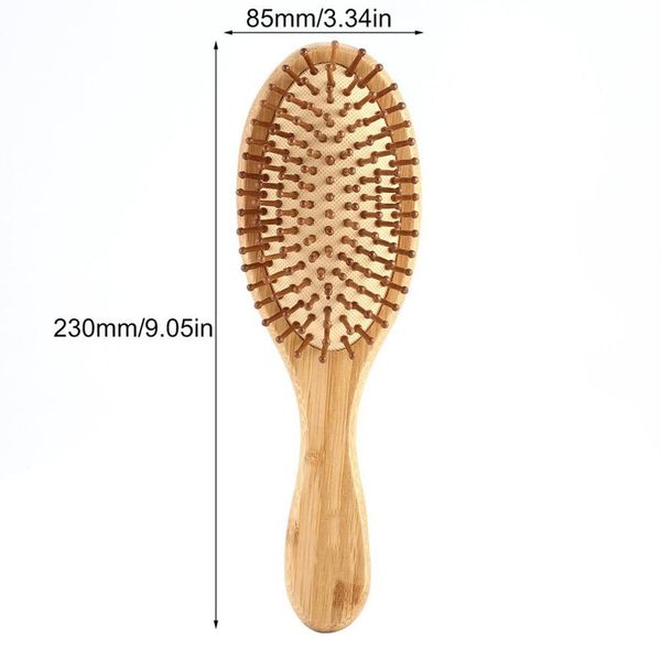 

hair comb bamboo airbag massage comb carbonized solid wood bamboo cushion anti-static hair brush combs travel, Silver