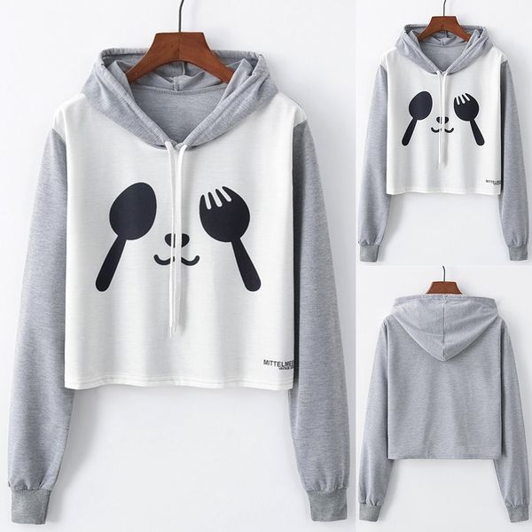 

jaycosin hoody women's hoodies loose hoodie cactus print long sleeve short with hat pullover women's sweatshirt 19august20, Black
