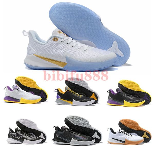 

new mamba ep basketball shoes focus black white athletic sports trainers mens designer sneakers size 40-46