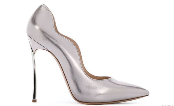 

2019 brand design women pumps fashion thin heel sliver dress shoes russian style genuine leather super heels 42, Black;white