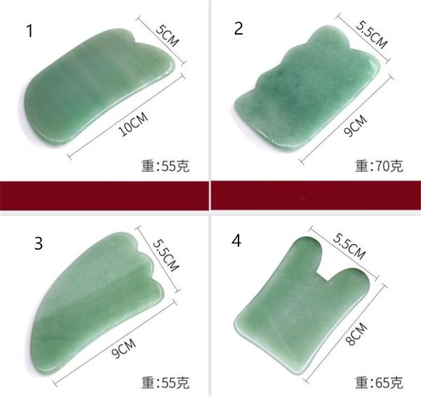 

beauty health natural aventurine jade stone guasha massage tool spa therapy massager scraping board antistress body