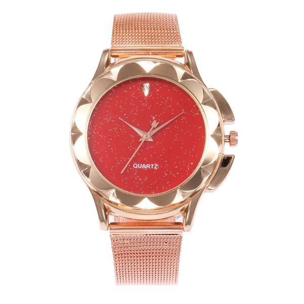 

watch women fashion magnetic buckle dazzling women mesh belt watch ladies quartz analog 2019 new arrival ladies wristwatches, Slivery;brown