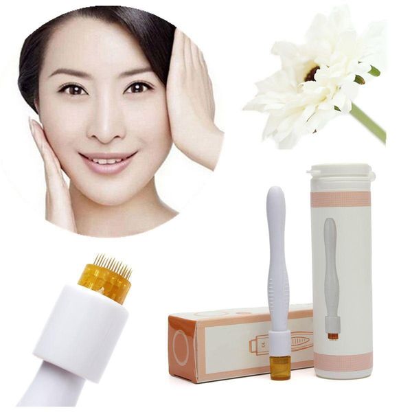 

portable drs 40 pins titanium microneedle cartridge derma stamp skin care beauty anti acne scars wrinkle removal ce