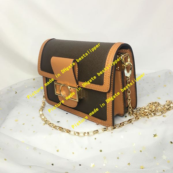 

messenger fashion bags tote dauphine m44580 bag chain handbags monograms flower mini evening lady women crossbody bag classic flap 4458 jmve