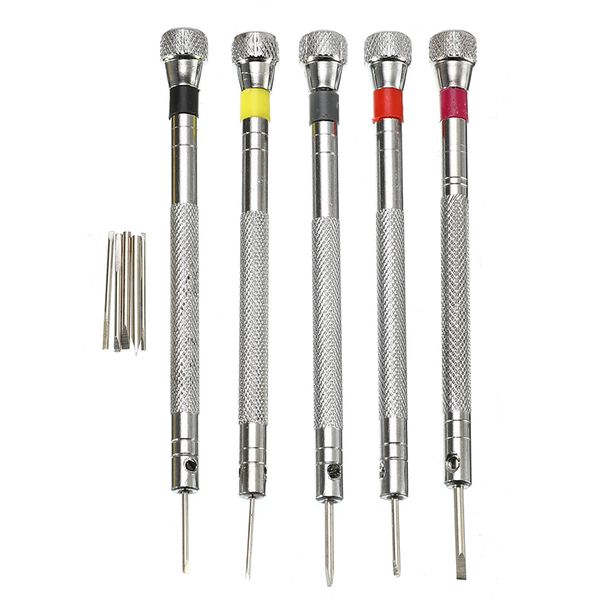 

5pcs/set mini tone screwdriver set multi size watch repair tool kit band link pin remover screwdrivers watchmakers tools