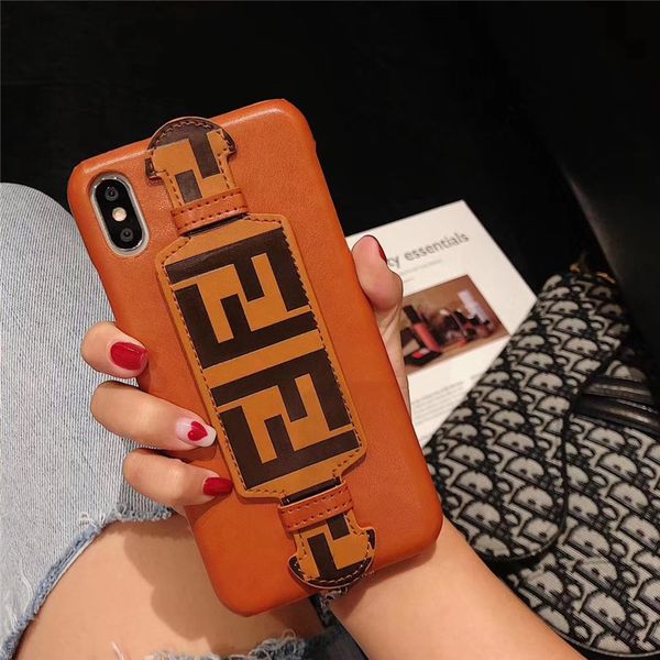

one piece luxury pu phone case fashion for iphone xs max xr 7 8 plus 6 6s card wrist band designer phone back cover