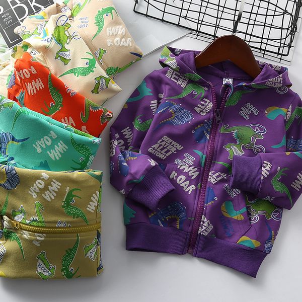 

owligbaby 2020 spring детский coat мультфильм печати мальчиков для девочек одежда пальто 2-7years, Blue;gray