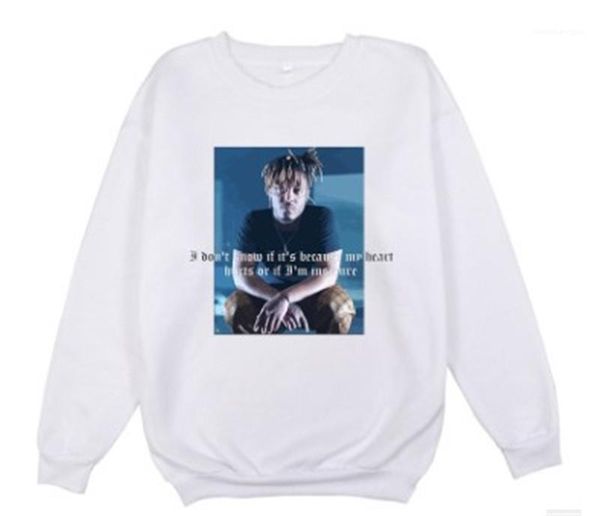 

o neck sweatshirts fashion mens hoodies juice wrld mens designer hoodies letter printed casual long sleeved loose, Black