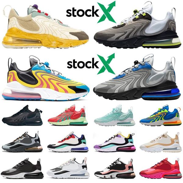 

270 react stock x 270s men women running shoes neon triple black bauhuas athletic mens womens trainers sports sneakers runners