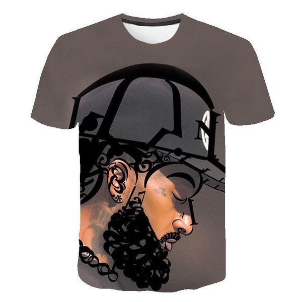 

american rapper 3d tshirts nh mens women summer nipsey hussle casual tees short sleeved, White;black