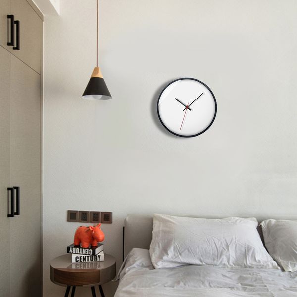 

european minimalist creative wall clock living room decorated with metal clock