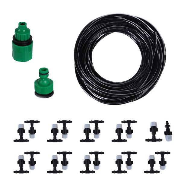 

water misting cooling system 10/20/25 mist sprinkler nozzle water kits system outdoor garden irrigation tool