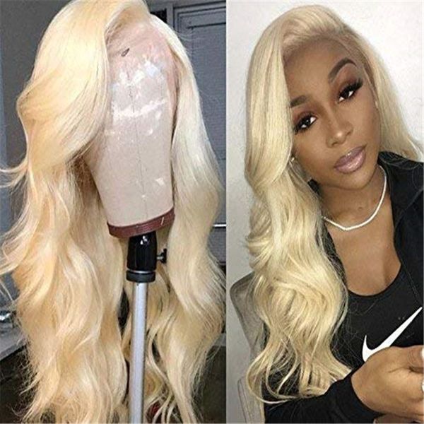 Body Wave Full Lace Wig 613 Bleach Blonde For Women With Baby Hair