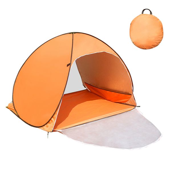

outdoor beach tent foldable up sun shelter breathable coated sun protection tent for 1-2 people