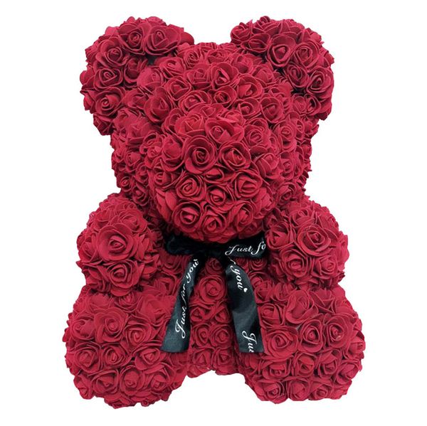 

larger size 40cm valentine day gift artificial roses bear wedding party decoration,decoration flower rose teddy bear foam rose