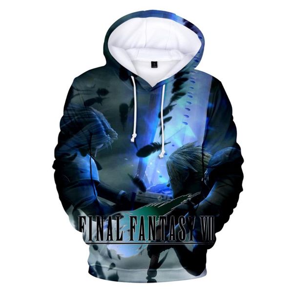 

2019 final fantasy hoodies 3d print casual sweatshirts harajuku long sleeve clothes 2019 hooded plus size for men, Black