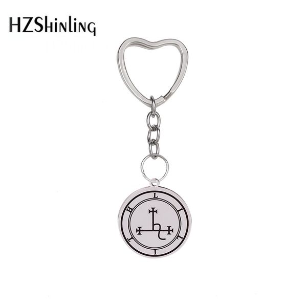 

2019 new stainless steel pendant keychain sigil of lilith pendants fashion silver chain men's symbol of lilith seal jewelry