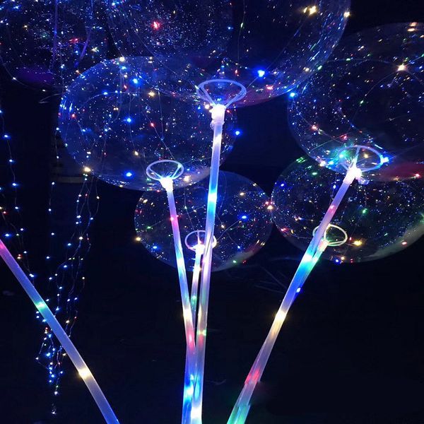 

New led light balloon night lighting bobo ball multicolor decoration balloon wedding decorative bright lighter balloon with tick