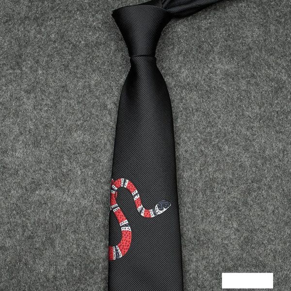 

2019 designer european and american popular new men's personally embroidered black coral snake business career leisure tie, Blue;purple