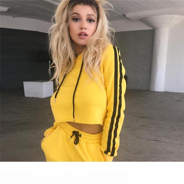 

fashion women sport suit hoodies sweatshirt +pant running sport track suit 2 pieces jogging sets survetement femme clothing yellow, Gray
