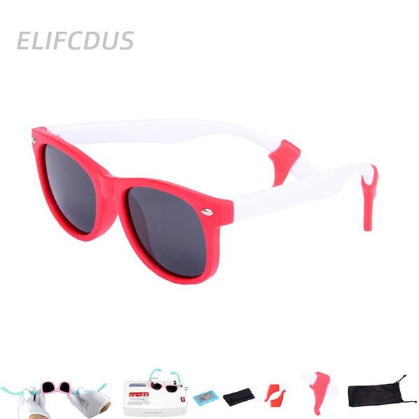 

elifcdus поляризованные детские солнцезащитные очки для детей детские для девочек для мальчиков очки kid uv400 eyewear с сумкой и ушной крюч, Blue