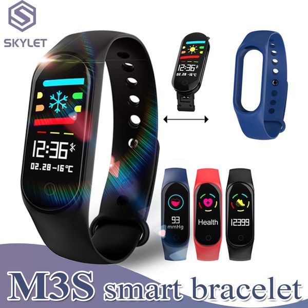 

fitness tracker m3s smart bracelet heart rate watchband for smart cellphones pk m2 m3 f0 smart watch with retail box