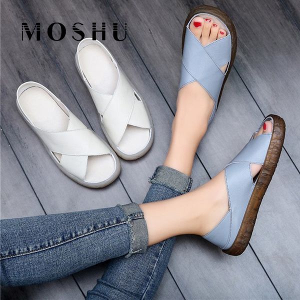 

summer women sandals 2019 casual women shoes pu leather ladies flat sandal soft bottom slip on handmade sandalia feminina, Black