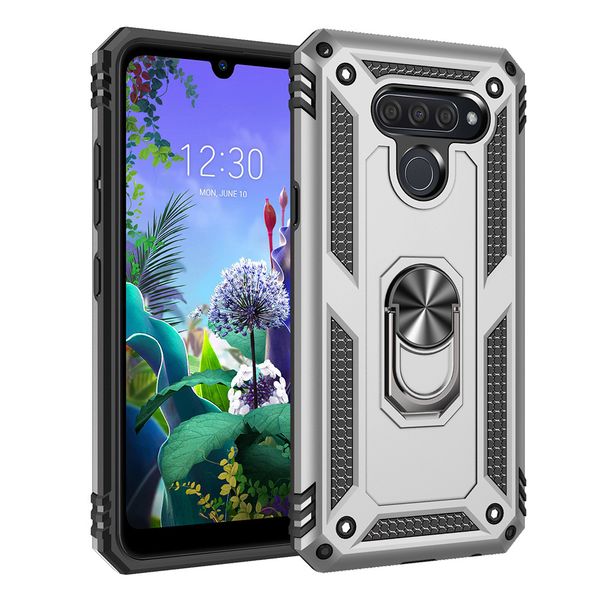 

factory selling for lg k50 armor case defender kickstand phone case car mount finger ring for iphone x case
