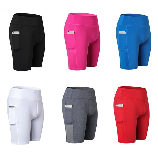 

women's compression short tights base layer sportswear quick dry athletic skinny shorts yoga running workout fitness shorts, White;red