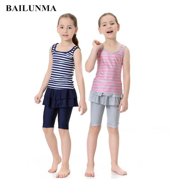 

muslim swimwear girls new striped hijab swimsuit children's swimming suit beach swim wear islamic islamic swim wear