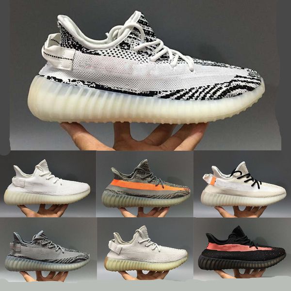 

2019 static butter kanye west men women v2 running shoes sports training sneakers casual shoes eur 36-48, Black