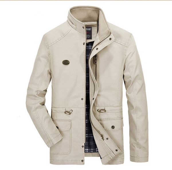 

lightweight autumn winter mens jackets pure color letter pockets washed long sleeve zipper mens designer jackets casual climbing outwear, Black;brown