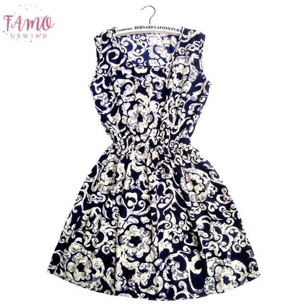 

summer dress women floral print casual mini dresses sleeveless boho beach dress sundress evening party vestidos de fiesta, Black;gray