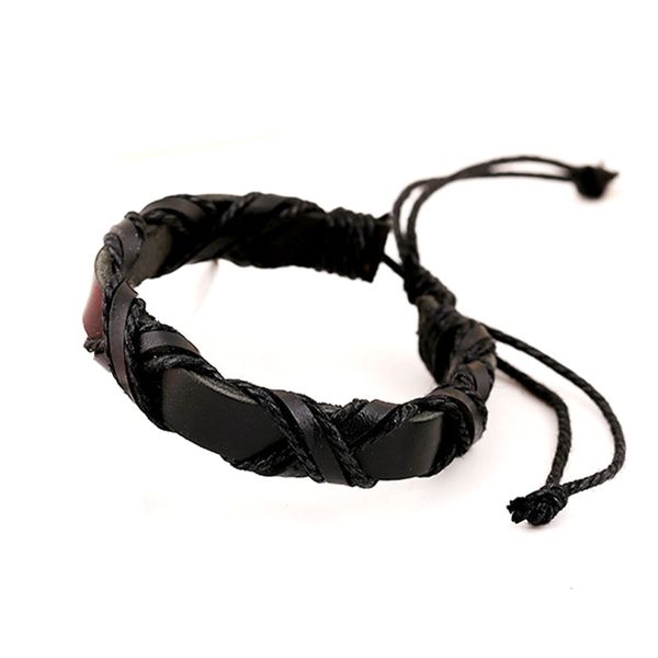 

2020 модные мужские ювелирные изделия ручной работы пеньки rope плетение из натуральной кожи браслет браслеты vintage мужской браслет валент, Golden;silver