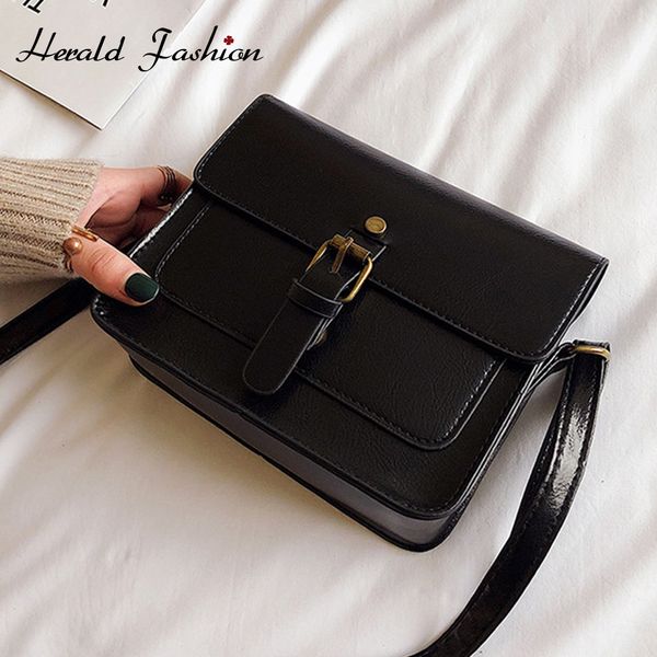 

new vintage women flap fashion casual leather crossbody bags lady shoulder messenger bag office elegant envelop clutch purse
