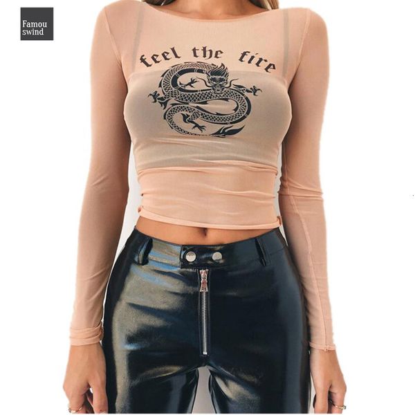 

сексуальная перспектива футболка с длинным рукавом женщины bodycon body top o шея длинные прозрачные футболки femme тройники, White