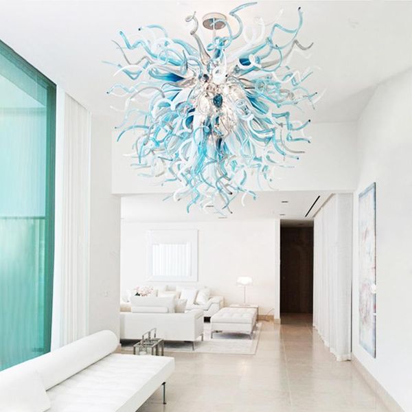 

art chandelier light gorgeous modern led ceiling lights spiral stained glass room decor living room large chandelier color can customized