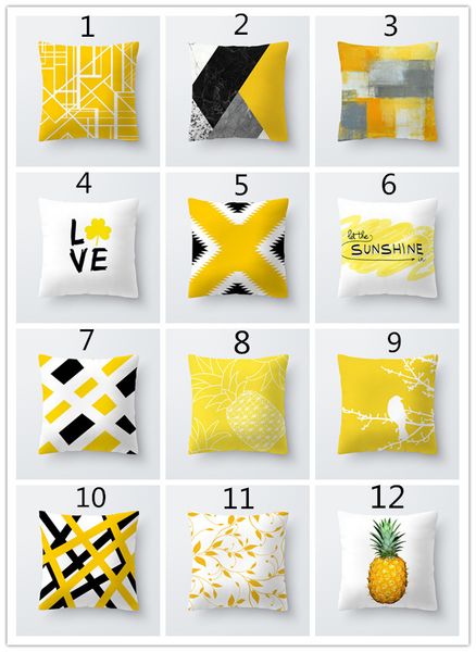 

3dineapple листья желтый персик кожи бархат наволочки сублимации наволочки желтый наволочки бытовой свежий цвет подушки нет вставки