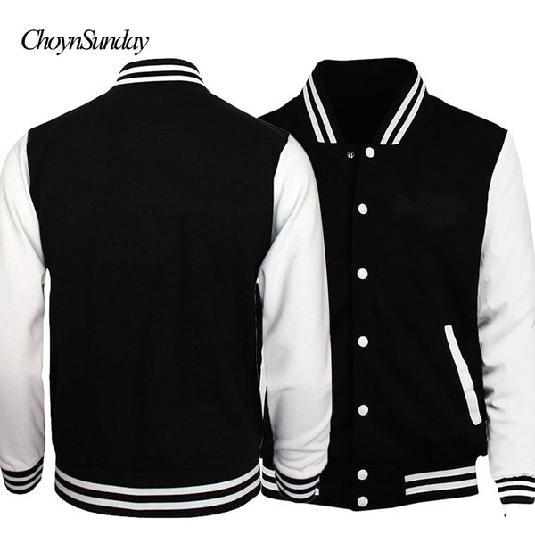 

2018 spring new arrival men baseball uniform jackets simple style solid color men jacket coat tracksuit sprotwear plus size, Black;brown