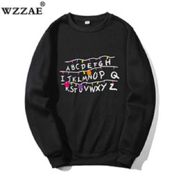 

sweatshirts women and men stranger things hoodies sweatshirt men auturm winter hi hop hoodies sweatshirt for men pullover, Black
