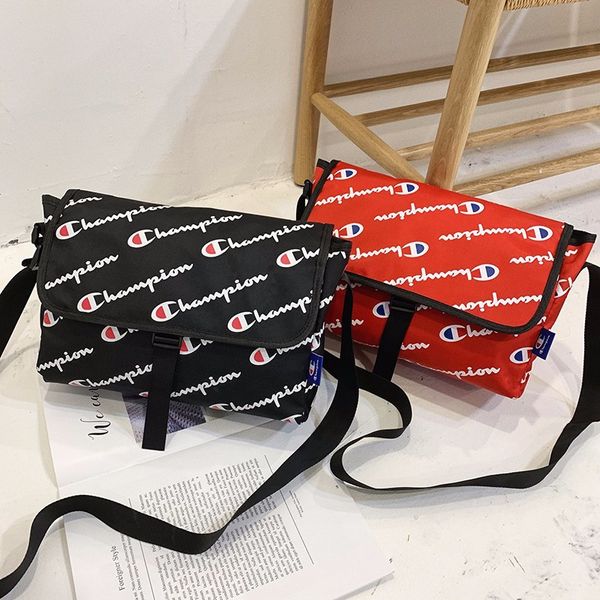 

with tag champions letter shoulder messenger bag uniset belt waist fanny packs school laptablet bags waterproof beach sports totes c491