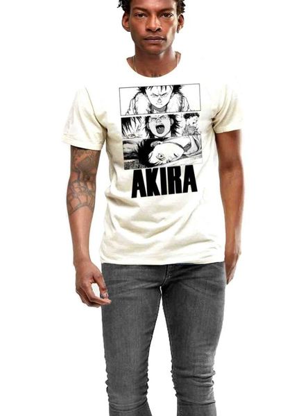 

funny t shirt men novelty women tshirt anime t-shirt akira neo tokyo men white cotton tee two prints, White;black