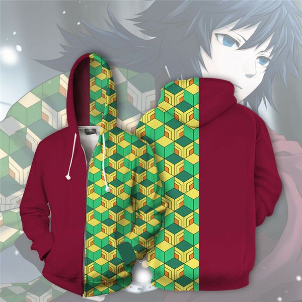 

мужчины с капюшоном толстовка с капюшоном спорт топ подарки призрак лезвие косплей горячий мультфильм стиль, Black