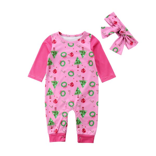 

flowers baby girls romper new autumn kids jumpsuit toddler jumpsuit+hairband 2pcs kids christmas outfit children clothes, Blue