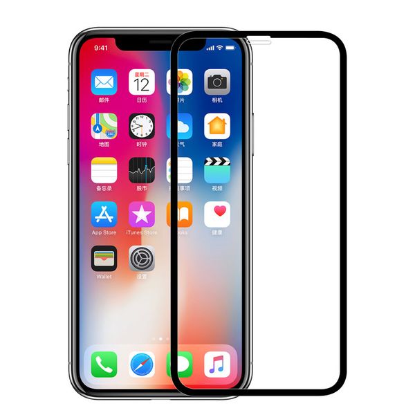 

tempered glass for iphone 11/11pro/11 promax x/xs xr xsmax 7p/8p 7/8 9d hard edge screen protector front full-screen film