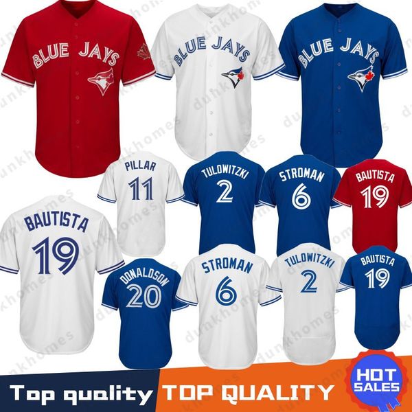 

toronto 20 josh donaldson blue jersey jays 19 jose bautista 6 marcus stroman 11 kevin pillar 29 joe carter 2 12 roberto alomar, Blue;black